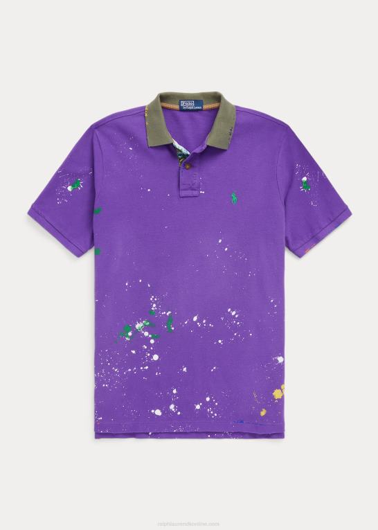 lilla kaktus Mænd Ralph Lauren klassisk pasform distressed mesh poloshirt Z426B1060