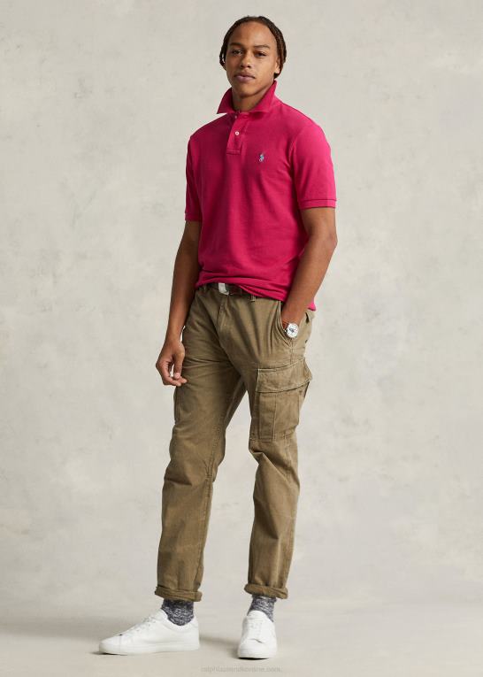 lyserød himmel Mænd Ralph Lauren slim fit mesh casual/working poloshirt Z426B43