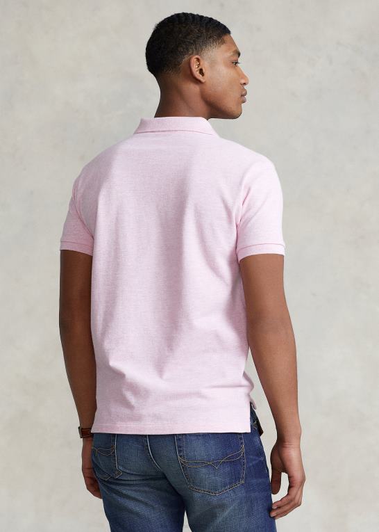 lyserød lyng Mænd Ralph Lauren slim fit mesh poloshirt Z426B8355