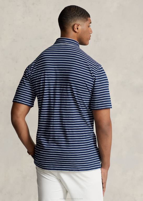 mørk indigo multi Mænd Ralph Lauren stribet jersey poloshirt Z426B1614
