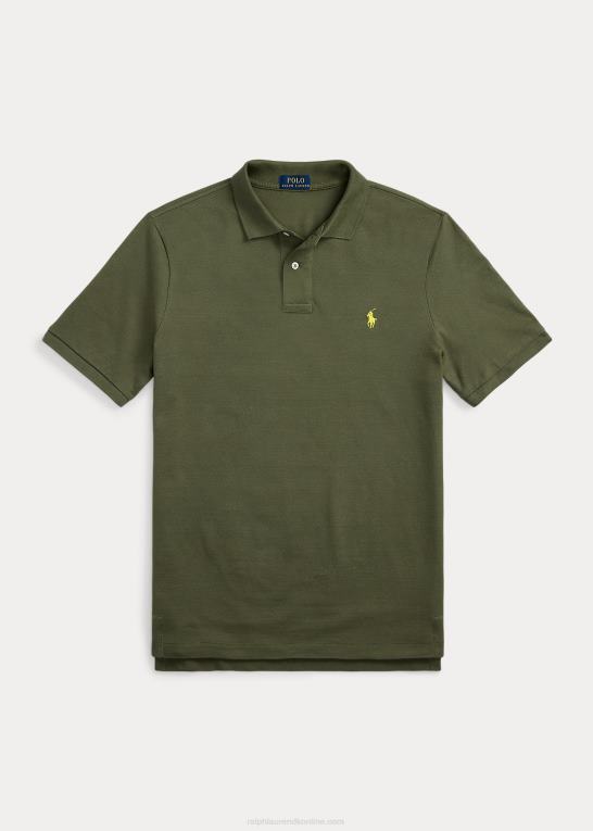 mørk salvie Mænd Ralph Lauren slim fit mesh behagelig poloshirt Z426B27