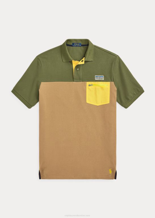 mørk salvie multi Mænd Ralph Lauren klassisk pasform mesh utility poloshirt Z426B8455