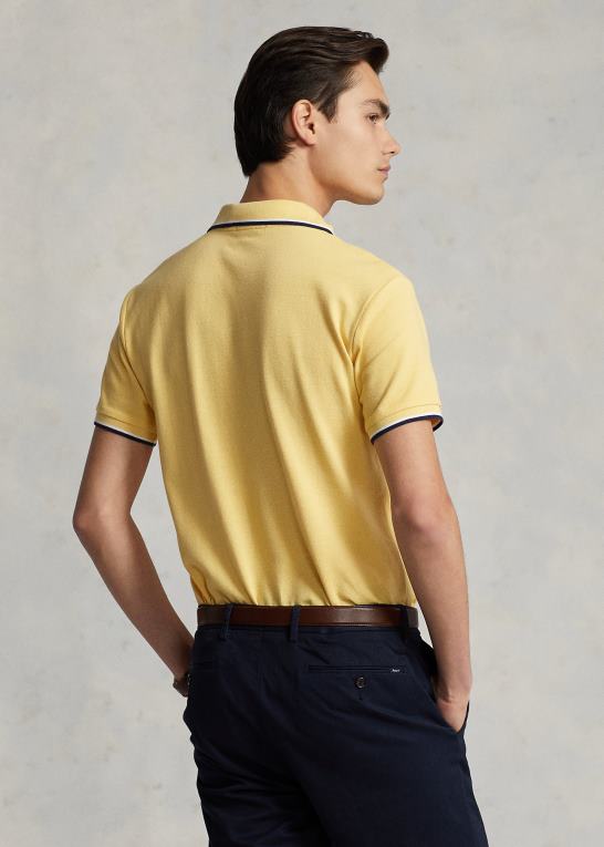 majs gul Mænd Ralph Lauren klassisk pasform mesh poloshirt Z426B588