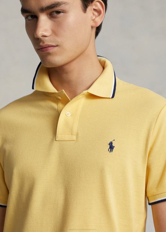 majs gul Mænd Ralph Lauren klassisk pasform mesh poloshirt Z426B588