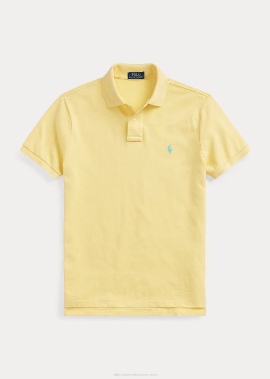 majs gul Mænd Ralph Lauren slim fit mesh poloshirt Z426B8362
