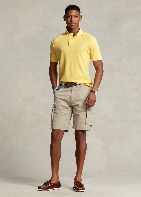 majs gul Mænd Ralph Lauren slim fit mesh poloshirt Z426B8362
