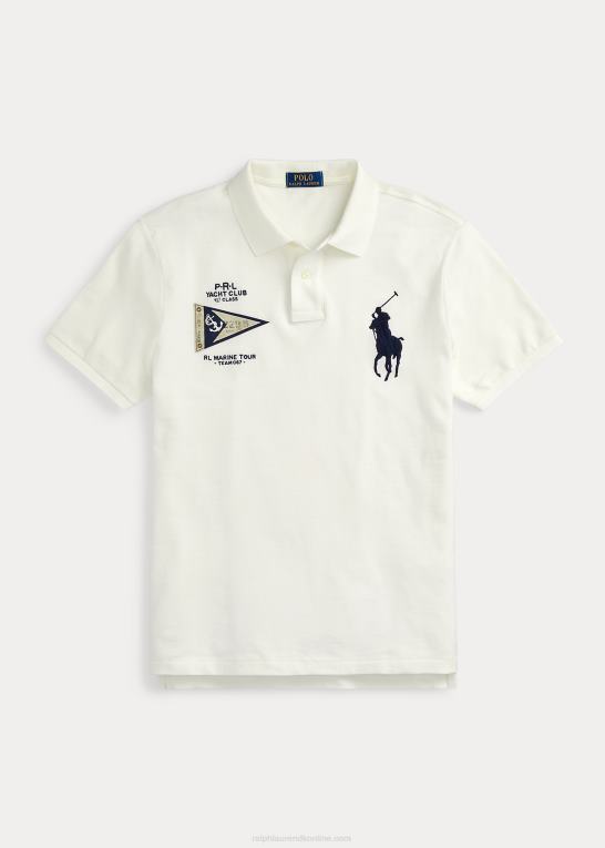 nevis Mænd Ralph Lauren brugerdefineret slank pasform stor pony mesh poloshirt Z426B864