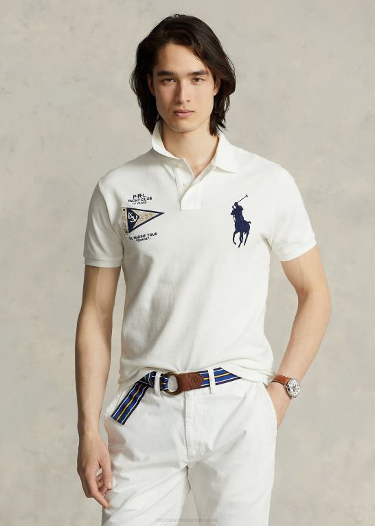 nevis Mænd Ralph Lauren brugerdefineret slank pasform stor pony mesh poloshirt Z426B864