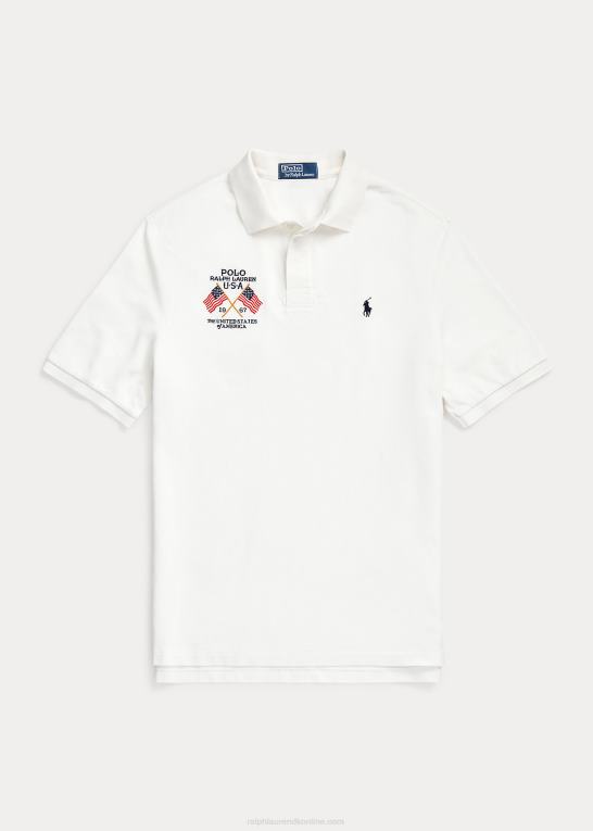 nevis Mænd Ralph Lauren klassisk pasform flag-broderet poloshirt Z426B8643
