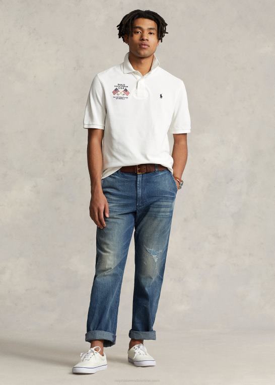 nevis Mænd Ralph Lauren klassisk pasform flag-broderet poloshirt Z426B8643