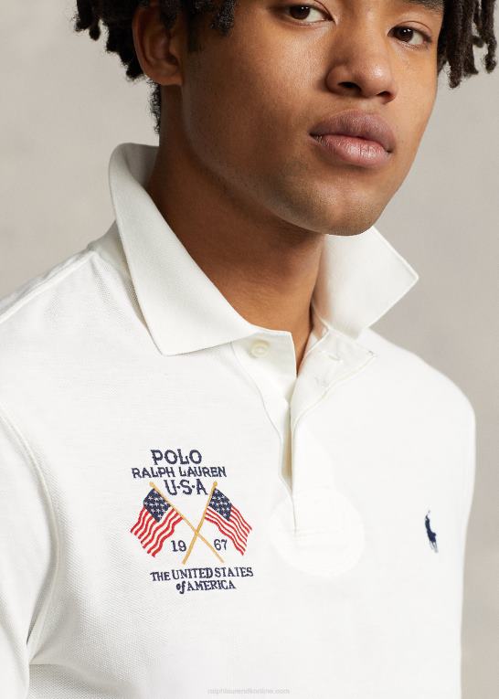 nevis Mænd Ralph Lauren klassisk pasform flag-broderet poloshirt Z426B8643