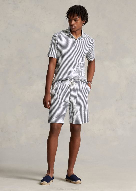 nevis/clancy blå Mænd Ralph Lauren klassisk pasform stribet jersey poloshirt Z426B905