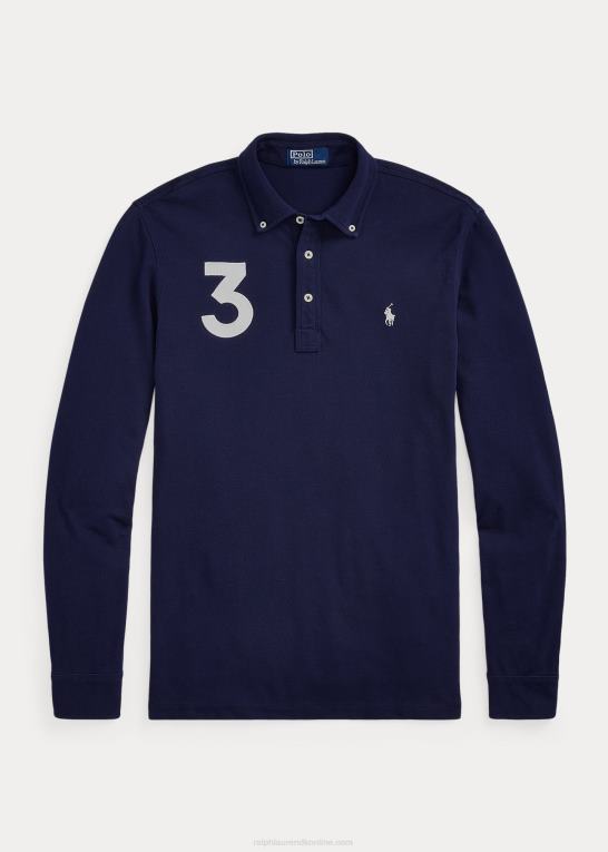 newport flåde Mænd Ralph Lauren klassisk pasform mesh poloshirt Z426B1016