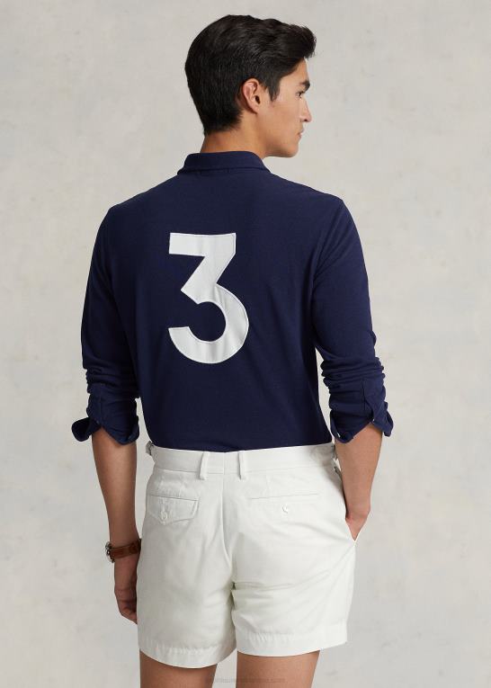 newport flåde Mænd Ralph Lauren klassisk pasform mesh poloshirt Z426B1016