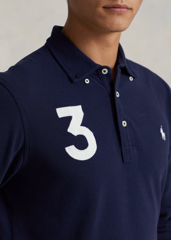 newport flåde Mænd Ralph Lauren klassisk pasform mesh poloshirt Z426B1016