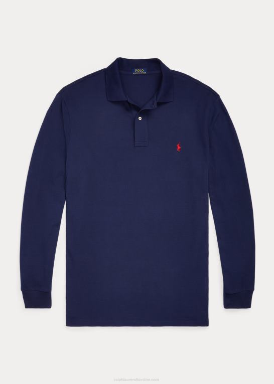 newport flåde Mænd Ralph Lauren mesh langærmet poloshirt Z426B1871