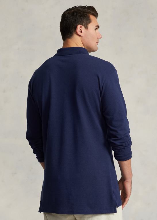 newport flåde Mænd Ralph Lauren mesh langærmet poloshirt Z426B1871