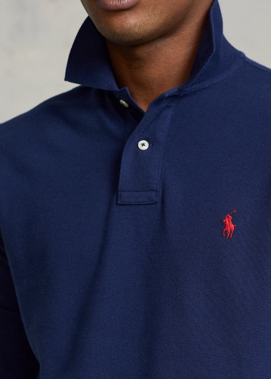 newport flåde Mænd Ralph Lauren mesh langærmet poloshirt alle pasform Z426B154