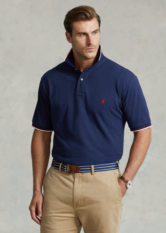 newport flåde Mænd Ralph Lauren mesh poloshirt Z426B1355