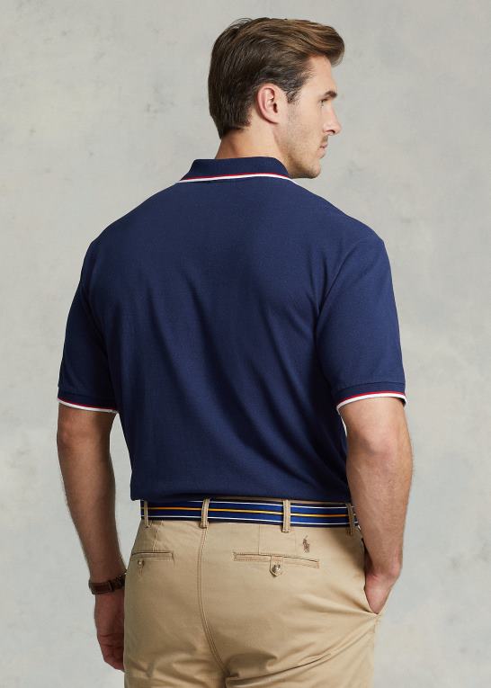 newport flåde Mænd Ralph Lauren mesh poloshirt Z426B1355