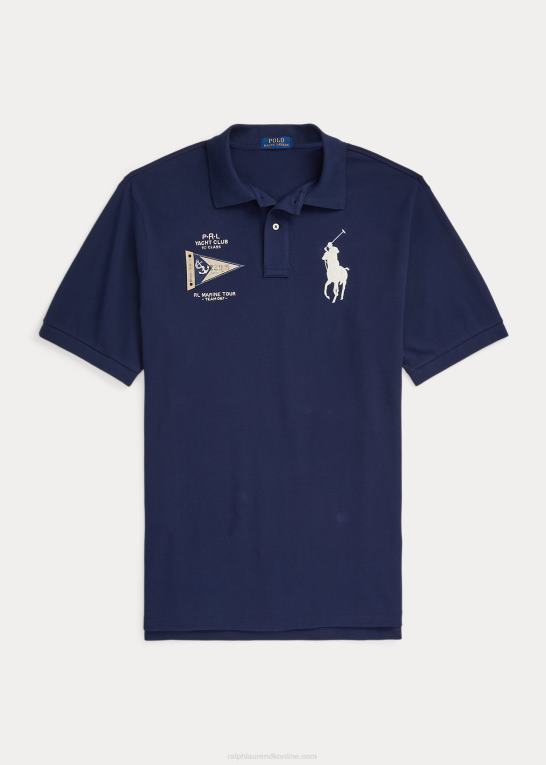 newport flåde Mænd Ralph Lauren stor pony mesh poloshirt Z426B8680