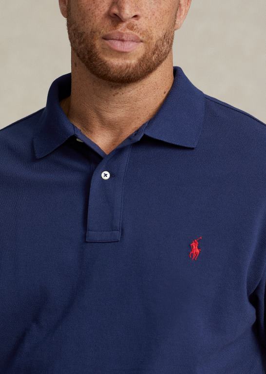 newport navy/rød Mænd Ralph Lauren den ikoniske mesh poloshirt Z426B1817