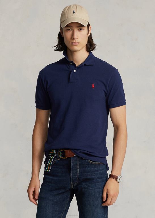 newport navy/rød Mænd Ralph Lauren slim fit mesh poloshirt Z426B5