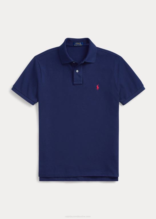 newport navy/rød Mænd Ralph Lauren slim fit mesh poloshirt Z426B5