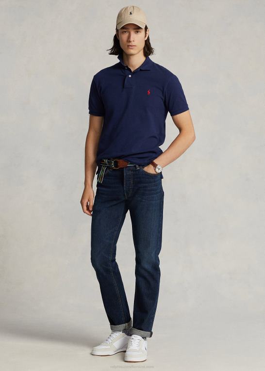 newport navy/rød Mænd Ralph Lauren slim fit mesh poloshirt Z426B5