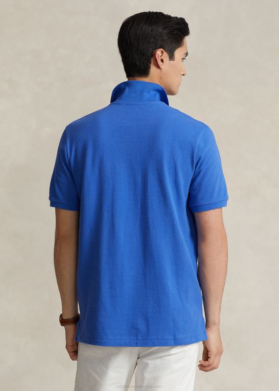 ny iris blå/orange Mænd Ralph Lauren slim fit mesh mode poloshirt Z426B15
