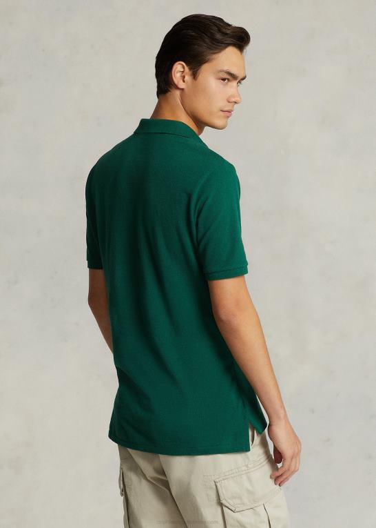 ny skov/lilla Mænd Ralph Lauren slim fit mesh behagelig poloshirt Z426B25