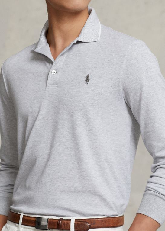 og over lyng Mænd Ralph Lauren custom slim fit birdseye poloshirt Z426B938