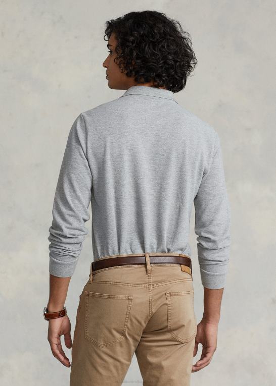 og over lyng Mænd Ralph Lauren mesh langærmet poloshirt alle pasform Z426B152