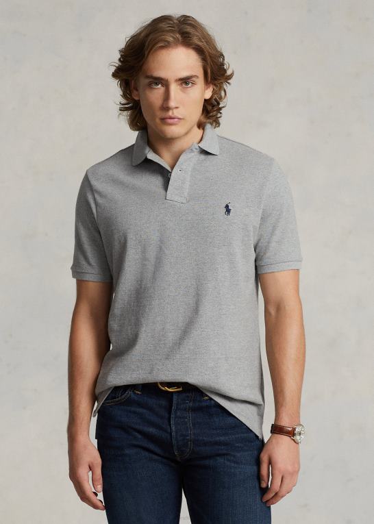 og over lyng/flåde Mænd Ralph Lauren slim fit mesh ny poloshirt Z426B32