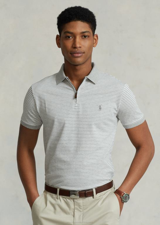 og over lyng/hvid Mænd Ralph Lauren brugerdefineret slim fit poloshirt i stretch mesh Z426B873