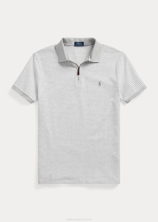 og over lyng/hvid Mænd Ralph Lauren brugerdefineret slim fit poloshirt i stretch mesh Z426B873