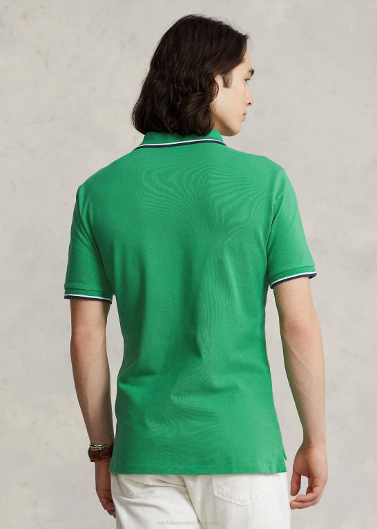 optisk grøn Mænd Ralph Lauren klassisk pasform mesh poloshirt Z426B589