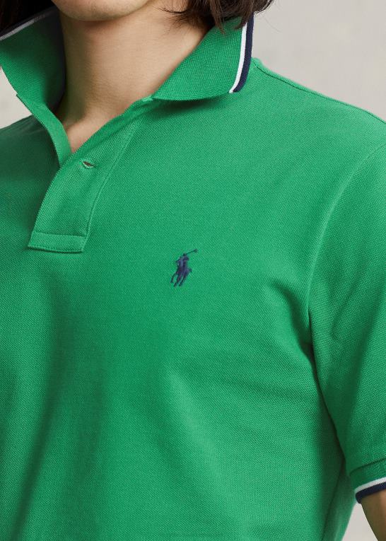 optisk grøn Mænd Ralph Lauren klassisk pasform mesh poloshirt Z426B589