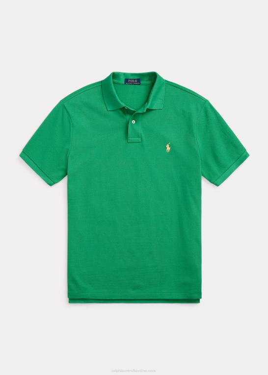 optisk grøn Mænd Ralph Lauren slim fit mesh behagelig poloshirt Z426B24