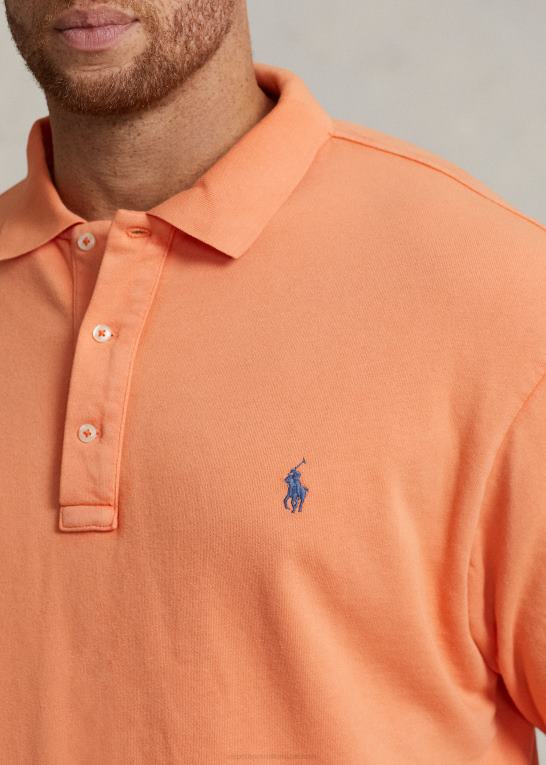 optisk orange Mænd Ralph Lauren spa frotté poloshirt Z426B1472