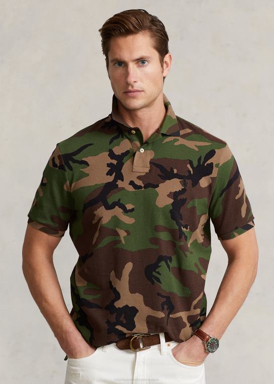 overskydende camo Mænd Ralph Lauren mesh poloshirt - alle passer Z426B854