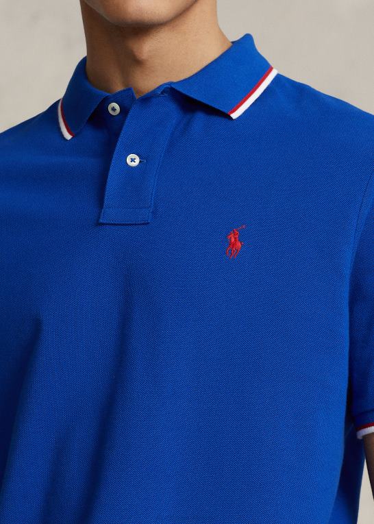 pacific royal Mænd Ralph Lauren klassisk pasform mesh poloshirt Z426B587