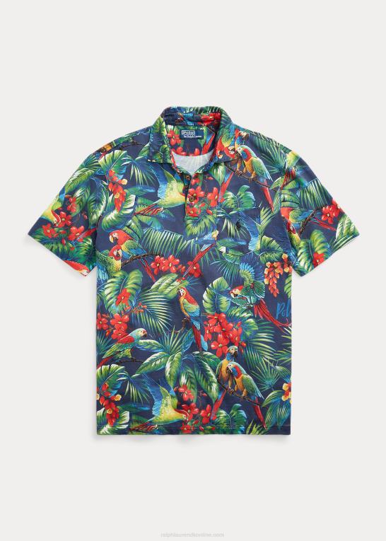papegøje multi Mænd Ralph Lauren klassisk pasform tropisk jersey poloshirt Z426B1027