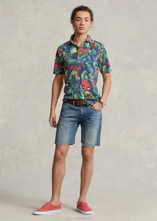 papegøje multi Mænd Ralph Lauren klassisk pasform tropisk jersey poloshirt Z426B1027