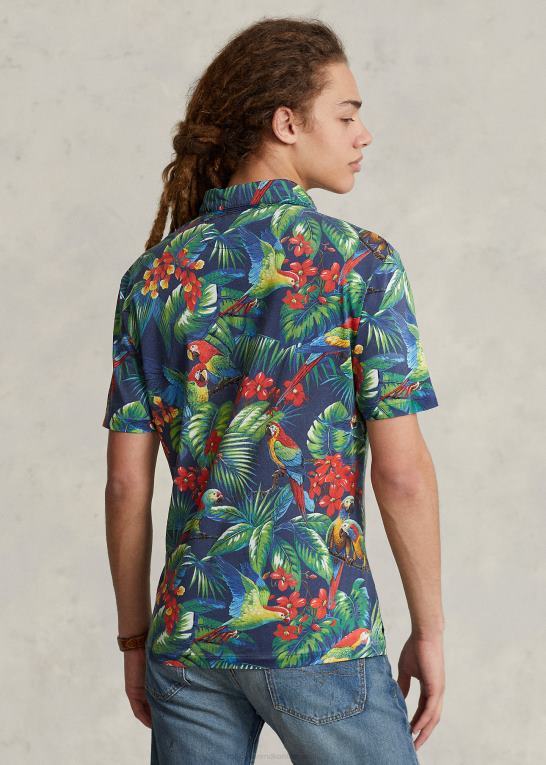 papegøje multi Mænd Ralph Lauren klassisk pasform tropisk jersey poloshirt Z426B1027