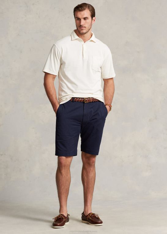 pergament creme Mænd Ralph Lauren bomuld-hør poloshirt Z426B1595