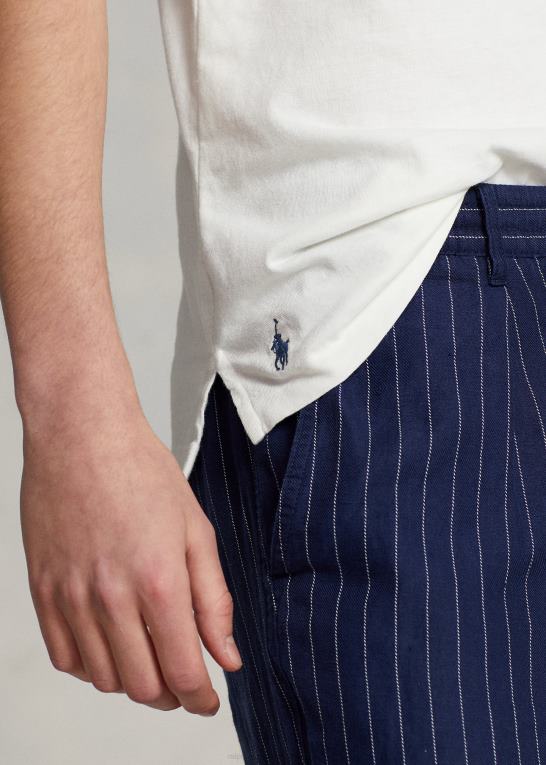 pergament creme Mænd Ralph Lauren klassisk pasform bomuld-hør poloshirt Z426B827