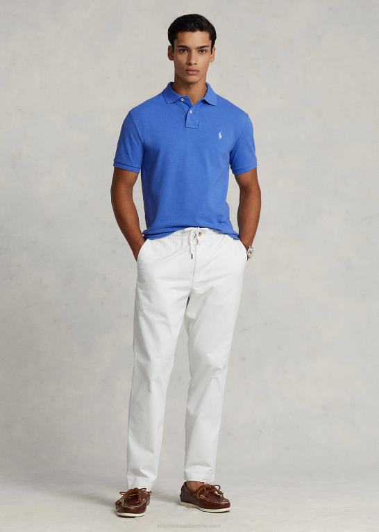 pigesten blå Mænd Ralph Lauren slim fit mesh mode poloshirt Z426B14