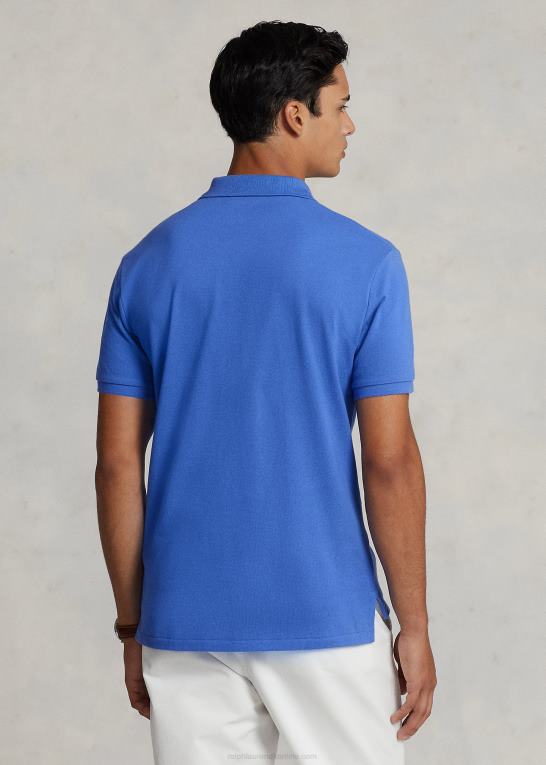 pigesten blå Mænd Ralph Lauren slim fit mesh mode poloshirt Z426B14