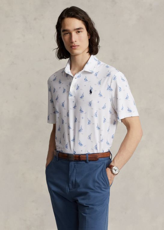 prepster sejlbåde Mænd Ralph Lauren klassisk pasform ydeevne poloshirt Z426B1153